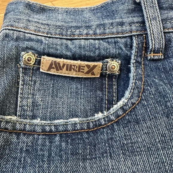 Avirex Men’s Relaxed Fit Jeans Sz 30 – Distressed Vintage Y2K Style - Picture 3 of 15